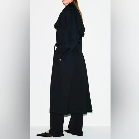 NWT SKIMS Boyfriend Fleece Oversized Trench Coat - Picture 3 of 9